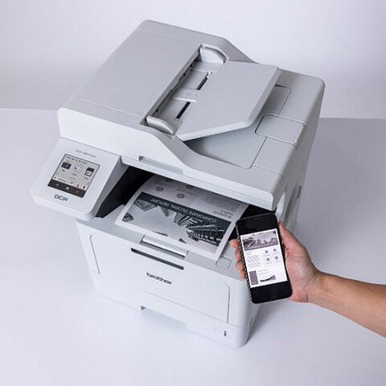 МФУ лазерное BROTHER DCP-L5510DW, "3 в 1", А4, 48 стр./мин., 50000 стр./мес., ДУПЛЕКС, АПД, Wi-Fi, сетевая карта
