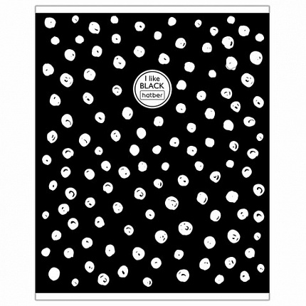 Тетрадь А5 48 л. HATBER скоба, клетка, ламинация, "I Like Black" (микс в спайке), 063153, 48Т5лВ1