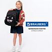 Рюкзак BRAUBERG SOFT, 2 отделения, 3 кармана, "Cool cat", СВЕТЯЩИЙСЯ, 40х31х15 см, 273118