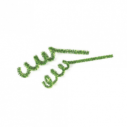 Проволока синельная для творчества "Блестящая", зеленая, 30 шт., 0,6х30 см, ОСТРОВ СОКРОВИЩ, 661542