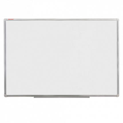 Доска магнитно-маркерная 90х120 см, алюминиевая рамка, ГАРАНТИЯ 10 ЛЕТ, РОССИЯ, BRAUBERG Стандарт, 235522