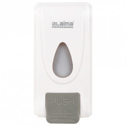 Дозатор для жидкого мыла LAIMA PROFESSIONAL ECONOMY, НАЛИВНОЙ, 1 л, ABS-пластик, белый, 607321, X-2228-1