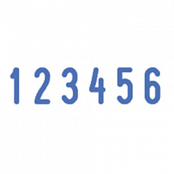 Нумератор ручной ленточный, 6 разрядов, оттиск 27х4 мм, синий, TRODAT 1556, 54886