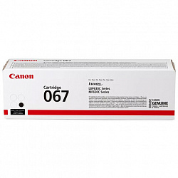 Картридж лазерный CANON (067BK) i-SENSYS LBP631Cw/LBP633Cdw, черный, ресурс 1350 стр., ОРИГИНАЛЬНЫЙ, 5102C002