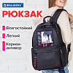 Рюкзак BRAUBERG FASHION CITY универсальный, карман-антивор, "Anime Girl", черный, 44х31х16 см, 272568