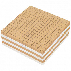 Блок самоклеящийся крафтовый (стикеры) BRAUBERG, MULTI KRAFT 76х76 мм, 300 листов, 115209