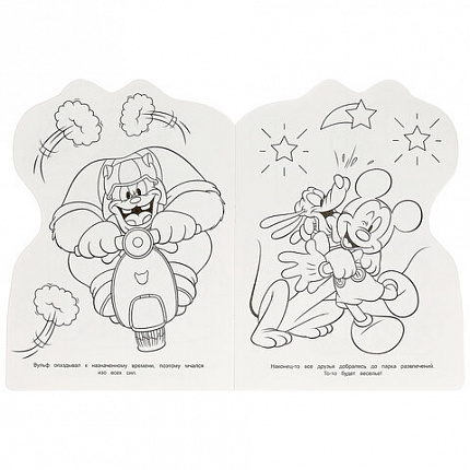 Книжка-раскраска с вырубкой в виде персонажа, "ЛИЦЕНЗИОННЫЕ СЮЖЕТЫ", ассорти, 210х285 мм, 16 страниц, УМКА