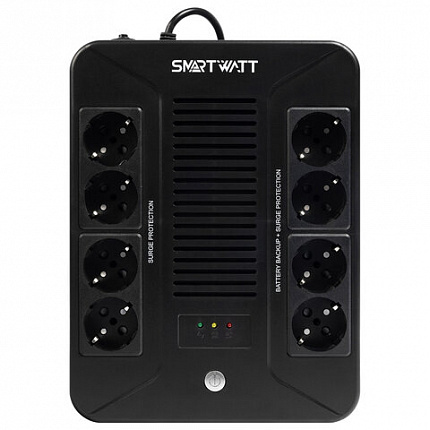 Источник бесперебойного питания SMARTWATT UPS SAFE PRO 1050, 1050 ВА (630 Вт), 8 розеток, 3703020270006