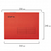 Подвесные папки А4 (350х240 мм) до 80 л., КОМПЛЕКТ 10 шт., красные, картон, STAFF, 270931
