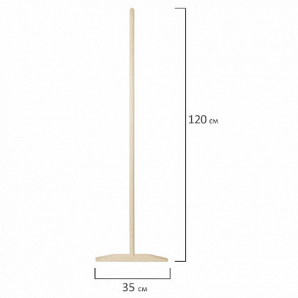 Швабра для пола деревянная LAIMA, ВЫСШИЙ СОРТ, черенок 120 см, 606624