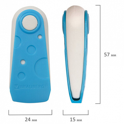 Набор ластиков BRAUBERG "FRUITY" 3 шт., 57х24х15 мм, белые, пластиковый футляр ассорти, 229563