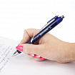 Ручка шариковая автоматическая с грипом BRAUBERG "Delta", СИНЯЯ, узел 0,7 мм, линия письма 0,35 мм, 142417
