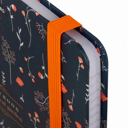 Блокнот с резинкой в клетку 96 л., А5 145х203 мм, твердая обложка, BRAUBERG, "Flowers", 116317