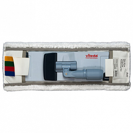Насадка МОП плоская 40 см, VILEDA PROFESSIONAL "МикроПур Комби", уши (ТИП УВ) микрофибра, белый, 167297