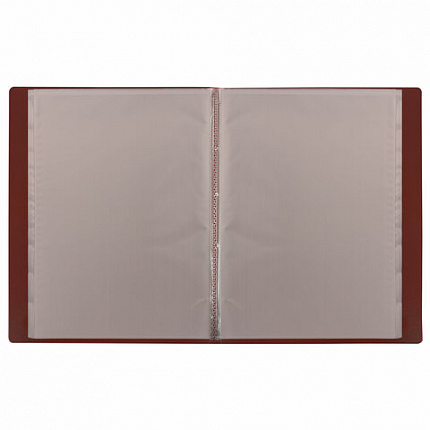 Папка 20 вкладышей BRAUBERG "Office", красная, 0,5 мм, 271325