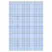Бумага масштабно-координатная (миллиметровая), планшет, А4, голубая, 20 листов, ПЛОТНАЯ 80 г/м2, STAFF, 113490