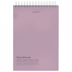 Скетчбук, белая бумага 100 г/м2, 140х201 мм, 60 л., гребень, жёсткая подложка, BRAUBERG ART, Ассорти Beige, 116904
