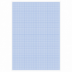 Бумага масштабно-координатная (миллиметровая), планшет, А4, голубая, 20 листов, ПЛОТНАЯ 80 г/м2, STAFF, 113490