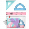 Набор чертежный ERICH KRAUSE Pastel (линейка 15см,треугольник,транспортир),ассорти, z, 57926
