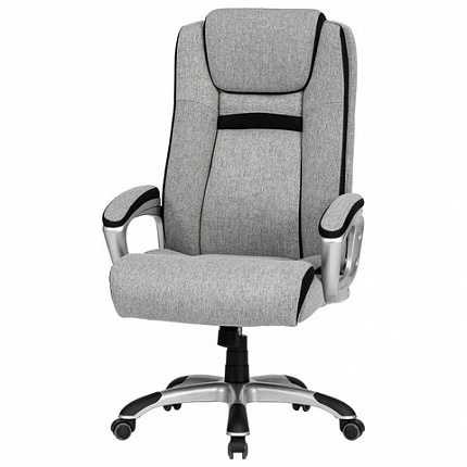 Кресло BRABIX PREMIUM "Regular EX-554", пружинный блок, ткань, серое/черные вставки, 533205
