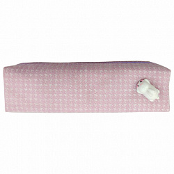 Пенал ЮНЛАНДИЯ ЮНИОР, 1 отделение, полиэстер, аппликация, "Rabbit", 20х6х4 см, 273805