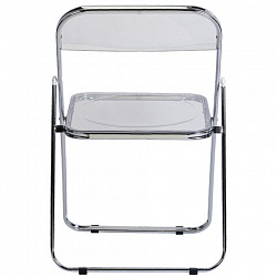 Стул складной прозрачный BRABIX "Style CF-015", хромированный каркас, пластик, 533250