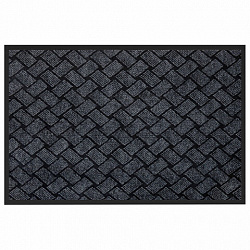 Коврик придверный 60х90 см, СЕРЫЙ, влаго-грязезащитный, 450 г/м2, плетение, PRIMILA (ПРИМИЛА) KRAFT, 701050