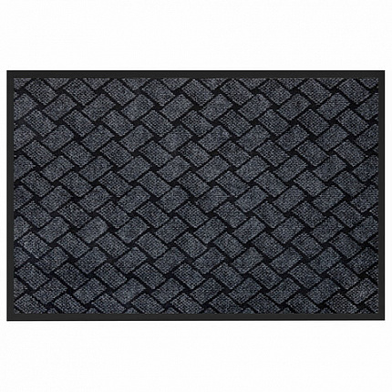 Коврик придверный 60х90 см, СЕРЫЙ, влаго-грязезащитный, 450 г/м2, плетение, PRIMILA (ПРИМИЛА) KRAFT, 701050