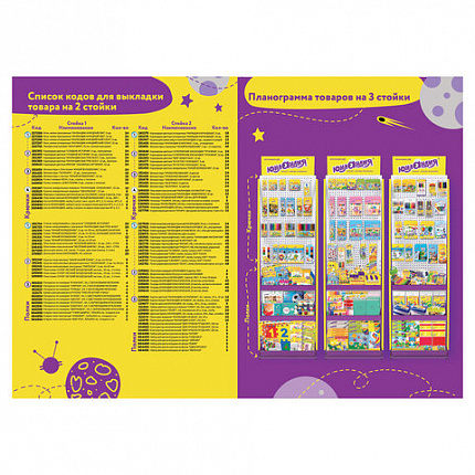 Стойка для размещения товара напольная ЮНЛАНДИЯ, 2050x600x500 мм, 25 крючков, 3 полки, металл, 504879