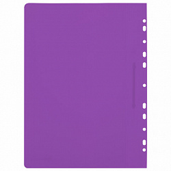 Скоросшиватель пластиковый с перфорацией BRAUBERG EXTRA, А4, 140/180 мкм, фиолетовый, 272897