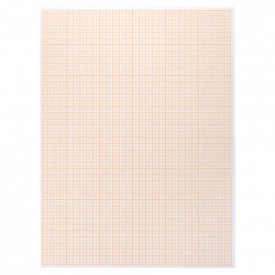 Бумага масштабно-координатная (миллиметровая), папка, БОЛЬШОЙ ФОРМАТ А3, оранжевая, 10 листов, 65 г/м2, STAFF, 113486