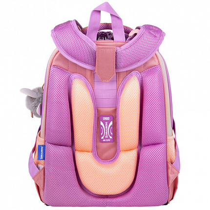 Ранец BRAUBERG SHINY, 2 отделения, с брелком, "Счастливый кот", 38х28х14 см, 270697