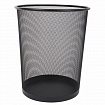 Корзина для бумаг БОЛЬШАЯ, 20 л, металлическая, черная, BRAUBERG "Germanium", 231956