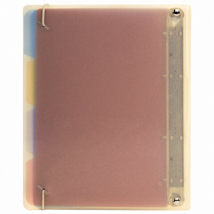 Тетрадь на кольцах А5 175х220мм, 120л, пластик, с резинкой и разделителями, BRAUBERG, Желтый, 404631