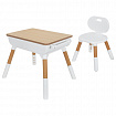 Стол детский + стул BRABIX KIDS CS-001, растущий, 2-7 лет, ЛДСП, пластик, 533288