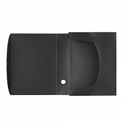 Короб архивный (330х245 мм), 70 мм, пластик, разборный, до 750 листов, черный, 0,7 мм, STAFF, 237275