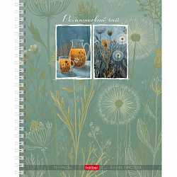 Тетрадь А5, 48 л., HATBER, гребень, клетка, soft-touch ламинация, "Ромашковый чай" (микс в спайке), 096230, 48Т5лВ1гр