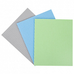 Салфетки губчатые для уборки кухни 15х18 см, ЦЕЛЛЮЛОЗНЫЕ, КОМПЛЕКТ 3 шт., цветные, LAIMA, 700265