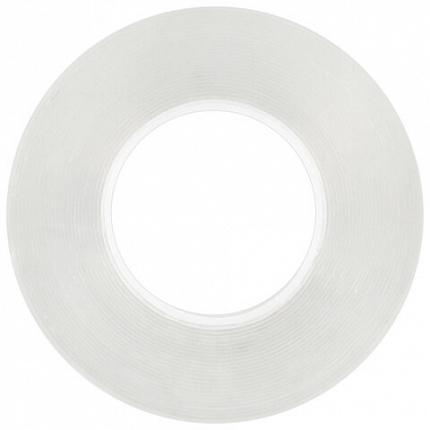 Многоразовая двухсторонняя прозрачная крепежная лента, скотч NANO tape, 5 м x 3 см, толщина 1 мм, WBZ (ВБЗ), 700426