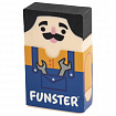 Ластик изменяющийся FUNSTER (ФАНСТЕР) "ЛЫСЫЙ МЭН", 50х30х12 мм, картонный держатель, ассорти, 274022