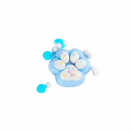 Игрушка-антистресс "ДВУХЦВЕТНАЯ КОШАЧЬЯ ЛАПКА С ПОМПОНАМИ", 7х6 см, ассорти 4 вида, дисплей, JOLLY JOT (ДЖОЛЛИ ДЖОТ), 665768