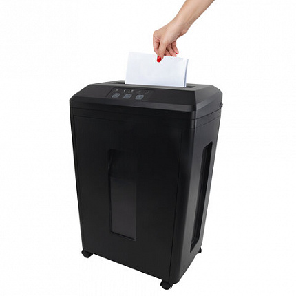 Уничтожитель (шредер) BRAUBERG PROFESSIONAL PS-623n, CD, "HeavyDuty", 7 уровень секретности, 1х2 мм, 6 листов, корзина 23 литра, 532592