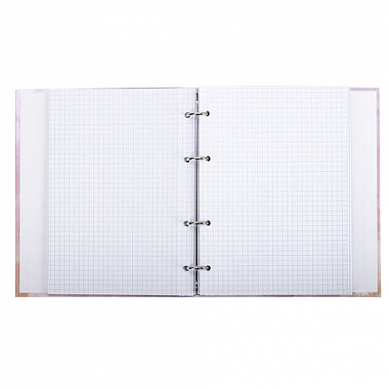 Тетрадь на кольцах А5 (175х215 мм), 240 листов, твердый картон, клетка, BRAUBERG, Cloud, 404094