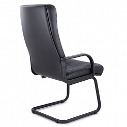 Кресло для приемных и переговорных "Атлант", кожа, черное