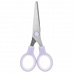 Ножницы BRAUBERG KIDS 130 мм, ручки лавандовые, закругленные лезвия с линейкой, 274061