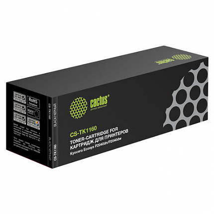 Тонер-картридж CACTUS (CS-TK1160) для KYOCERA Ecosys P2040dn/P2040dw, ресурс 7200 стр.