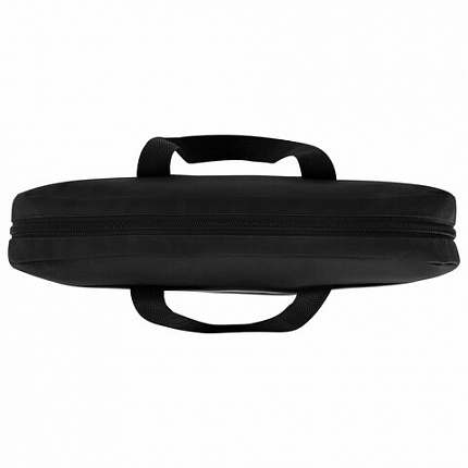 Сумка для документов STAFF MANAGER на молнии с карманом, полиэстер, черно-серый, 32х37х5 см, 270836