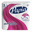 Бумага туалетная бытовая, спайка 32 шт., 3-слойная (32х16,8 м), PAPIA, белая, 5080734