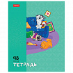 Тетрадь А5 48 л., HATBER скоба, клетка, обложка картон, "Dog mafia" (микс в спайке), 083566, 48Т5В1