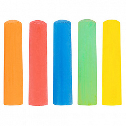 Мел в ведерке для рисования на асфальте 20 штук, 5 цветов, цветной круглый, BRAUBERG KIDS, 272773